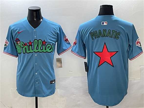 Men%27s Philadelphia Phillies Light Blue Phanatic Limited Stitched Jersey